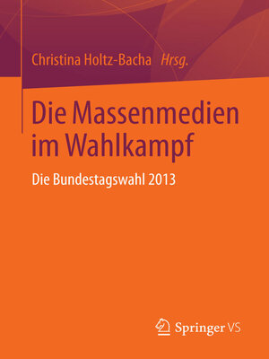 cover image of Die Massenmedien im Wahlkampf